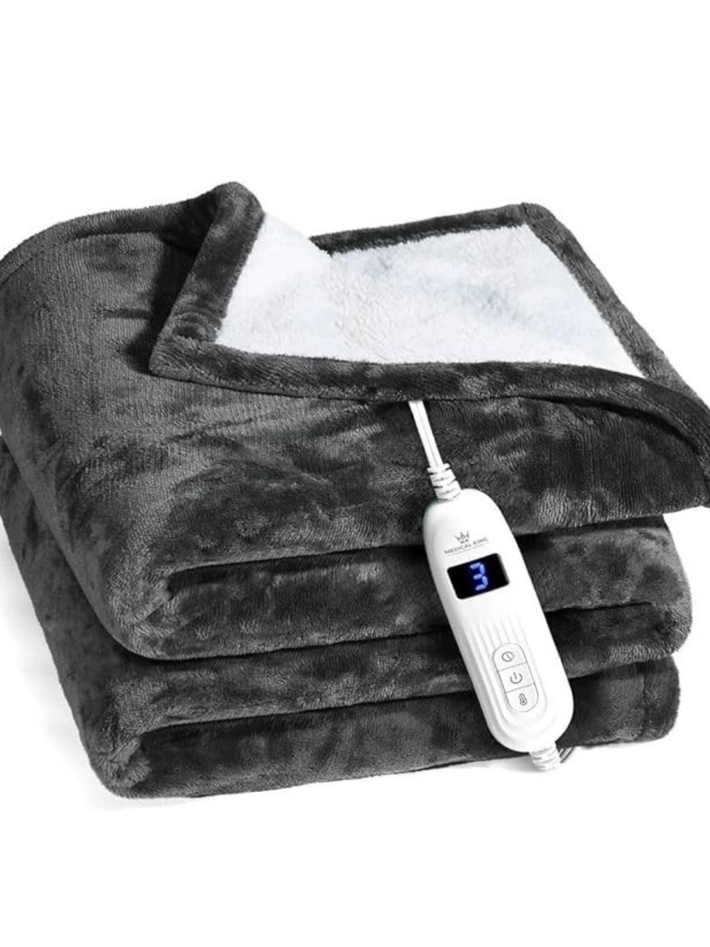 10 Level Heating Blanket Fast Electric Heated Throw Humanized Soft Flannel 50x60